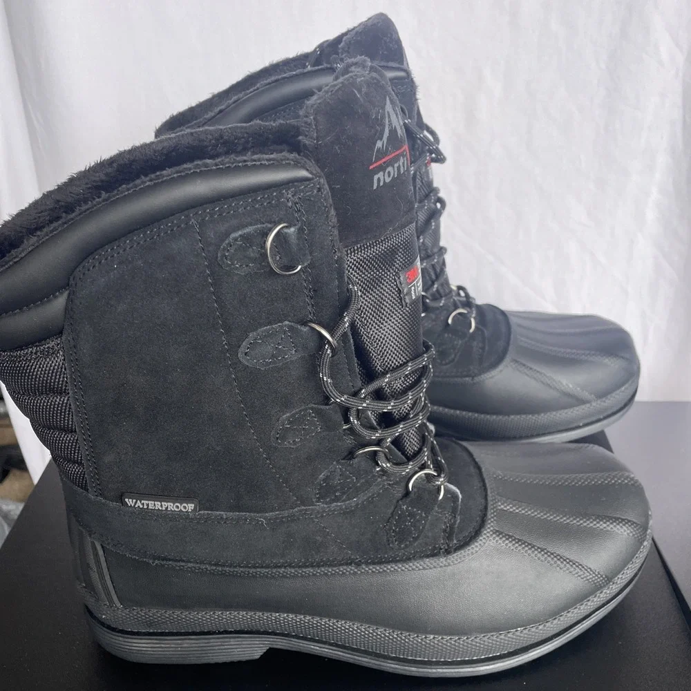 NORTIV 8 Men's 11 Winter Snow Boots Warm Insulated Waterproof Outdoor Work Shoes